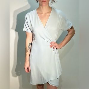 Aritzia Babaton Wallace wrap dress light blue - Medium
